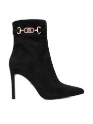 Nine West Botki CEO-LANA-01 Czarny. Czarne botki damskie Nine West, bez wzorów, z materiału, bez obcasa, na szpilce, bez zapięcia. Za 299.99 zł.
