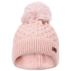 Czapka Beanie Damska Freja Pom Pom. Czerwone czapki damskie Trespass, na zimę, bez wzorów. Za 67.99 zł.
