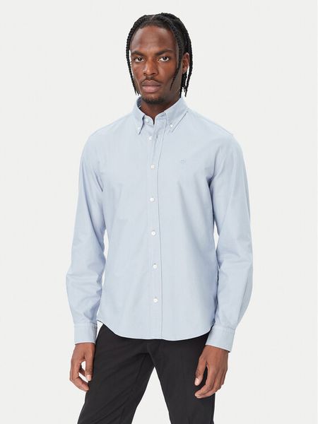 BOSS Koszula 50567015 Granatowy Regular Fit. Niebieskie koszule męskie Boss, m, bez wzorów, z bawełny, bez kołnierzyka, bez ramiączek. Za 466.99 zł.