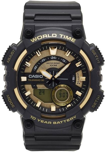 Zegarek Męski CASIO AEQ-110BW-9AVDF + BOX. Zegarki męskie Casio, bez wzorów. Za 199.96 zł.