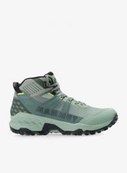 Buty turystyczne damskie Mammut Sertig II Mid GTX. Zielone obuwie trekkingowe damskie Mammut, z gore-texu, bez zapięcia. Za 782.65 zł.