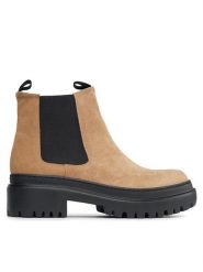Pollini Sztyblety SA21204G0HTI0130 Beżowy. Brązowe botki damskie Pollini, bez wzorów, ze skóry, bez obcasa, na płaskiej podeszwie, bez zapięcia. Za 1,519.00 zł.