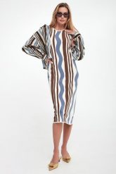 Sukienka midi Lacca WEEKEND MAX MARA. Sukienki damskie Weekend Max Mara, xs, bez wzorów, bez kołnierzyka, bez ramiączek, midi. W wyprzedaży za 1,263.20 zł.