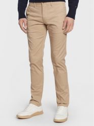 Tommy Hilfiger Chinosy Core Bleecker MW0MW28883 Beżowy Slim Fit. Brązowe eleganckie spodnie męskie Tommy Hilfiger, bez wzorów, z bawełny. Za 319.99 zł.