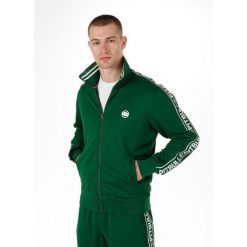 Bluza męska Pitbull rozpinana Oldschool Tape Logo. Zielone bluzy męskie PITBULL, m, bez wzorów, retro, bez ramiączek, bez kaptura. Za 259.00 zł.