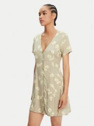 RVCA Sukienka letnia 23B131508 Zielony Regular Fit. Zielone sukienki damskie RVCA, na lato, xl, bez wzorów, z wiskozy, bez kołnierzyka, bez ramiączek. Za 199.99 zł.