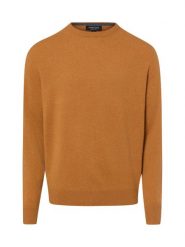 Andrew James sweter z czystego kaszmiru Mężczyźni Kaszmir (100%) pomarańczowy, S. Brązowe swetry męskie Andrew James, m, bez wzorów, z kaszmiru, eleganckie, bez kołnierzyka, bez ramiączek. Za 749.95 zł.