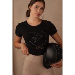 T-shirt damski z motywem koni JD ATTACK Yin Yang. Czarne t-shirty damskie JD ATTACK, bez wzorów, sportowe, bez kołnierzyka, bez ramiączek. Za 129.00 zł.