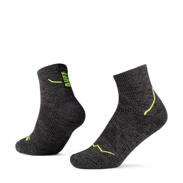 Skarpety do biegania Dryflx Quarter. Czarne skarpetki damskie Buff, bez wzorów, z dzianiny. Za 89.99 zł.