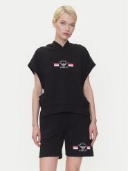 Emporio Armani Underwear Bluza EW000498 AF10882 UC001 Czarny Loose Fit. Czarne bluzy damskie Emporio Armani Underwear, l, bez wzorów, z syntetyku, bez ramiączek, bez kaptura. Za 239.99 zł.