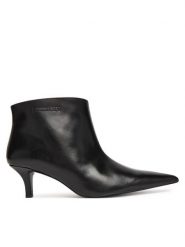 Patrizia Pepe Botki 8Y0132 L166 Czarny. Czarne botki damskie Patrizia Pepe, bez wzorów, ze skóry, bez obcasa, na szpilce, bez zapięcia. Za 1,529.00 zł.