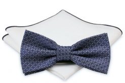 Mucha z poszetką - Chattier, Męska - Odcienie Fioletu. Krawaty i muchy Chattier, bez wzorów, eleganckie. Za 59.00 zł.