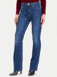 Guess Jeansy W5BA0L D4U5A Niebieski Flare Fit. Niebieskie jeansy damskie Guess, z aplikacjami, z bawełny. Za 429.99 zł.