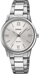 Zegarek Casio Damski Timeless srebrna tarcza 36 mm (LTP-1303DD-7A). Szare zegarki damskie Casio, srebrne. Za 187.99 zł.