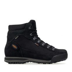 Trekkingi Aku. Czarne botki męskie Aku, bez wzorów, z gore-texu, sportowe, bez obcasa, bez zapięcia. Za 849.99 zł.