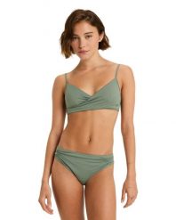Dół bikini dla Kobiety BEACH CLASSICS HIPSTER Zielony. Zielone stroje kąpielowe damskie Roxy, xl, bez wzorów, z elastanu. Za 145.10 zł.