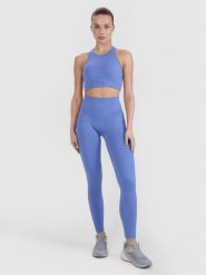 4F Legginsy treningowe bezszwowe 4F x Anna Lewandowska - niebieskie XXS/XS. Niebieskie legginsy damskie 4F, s, bez wzorów, z dzianiny, z podwyższonym stanem, na fitness i siłownię. Za 129.99 zł.