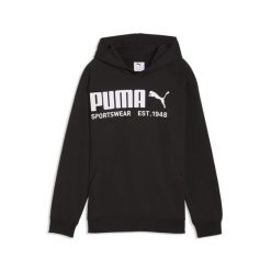 Młodzieżowa bluza z kapturem PUMA Sport o luźnym kroju PUMA. Czarna bluzy damskie Puma, m, bez wzorów, młodzieżowe, bez ramiączek, z kapturem. Za 199.00 zł.