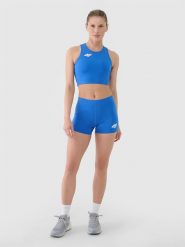 4F Legginsy krótkie treningowe damskie - niebieskie XXL. Niebieskie legginsy damskie 4F, s, bez wzorów, z dzianiny, krótkie, na fitness i siłownię. Za 89.99 zł.