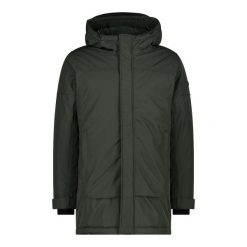 Parka z kapturem CMP. Niebieskie parki męskie CMP, bez wzorów, sportowe, bez kołnierzyka, z kapturem. Za 567.90 zł.