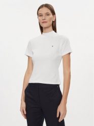 Tommy Hilfiger T-Shirt New Cody WW0WW40586 Biały Slim Fit. Białe t-shirty damskie Tommy Hilfiger, xs, bez wzorów, z bawełny, bez kołnierzyka, bez ramiączek. Za 129.99 zł.