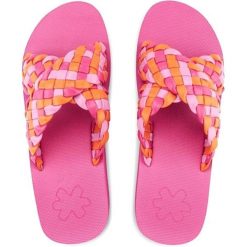 Klapki plażowe damskie Flip Flop Wedgy Cross. Czerwone klapki damskie Flip Flop, na lato, bez wzorów, sportowe, bez obcasa, bez zapięcia. W wyprzedaży za 91.00 zł.