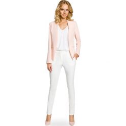 Marynarka moe031. Czerwone marynarki i żakiety damskie MOE, bez wzorów, eleganckie, z asymetrycznym kołnierzem, bez ramiączek. Za 129.00 zł.