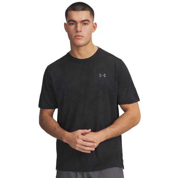 Sweter żakardowy Under Armour Tech Vent. Czarne swetry męskie Under Armour, m, bez wzorów, z materiału, bez kołnierzyka, bez ramiączek. Za 191.65 zł.
