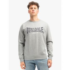 Bluza z okrągłym dekoltem Lonsdale Berger Lp181. Szare bluzy męskie Lonsdale, m, bez wzorów, bez ramiączek, bez kaptura. Za 250.50 zł.