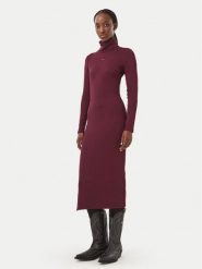 Tommy Jeans Sukienka dzianinowa Bodycon DW0DW23320 Fioletowy Slim Fit. Fioletowe sukienki damskie Tommy Jeans, s, bez wzorów, z bawełny, bez kołnierzyka, bez ramiączek, bodycon. Za 329.99 zł.