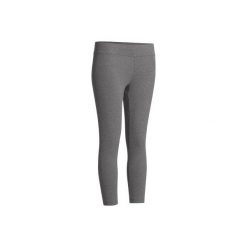 Legginsy 7/8 Slim Gym & Pilates FIT+ 500 damskie. Niebieskie legginsy damskie DOMYOS, bez wzorów, z bawełny. W wyprzedaży za 19.99 zł.