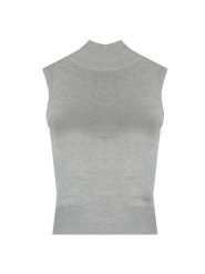 Guess Sweter "Golf" | W2YR32 Z2V62 | Kobieta | Szary. Szare swetry nierozpinane damskie Guess, xs, z aplikacjami, z dzianiny, eleganckie, bez kołnierzyka, bez ramiączek. W wyprzedaży za 219.00 zł.
