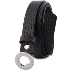 Pasek skórzany BELTIMORE r.110-125 cm O17 czarny. Czarne paski damskie bez wzorów. Za 54.99 zł.