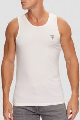 GUESS Biała męska podkoszulka 2 Pack, Rozmiar M. Białe t-shirty męskie Guess, l, z aplikacjami, bez kołnierzyka, bez ramiączek. W wyprzedaży za 122.99 zł.