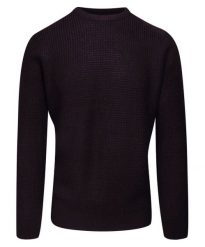 Sweter Bordowy, Burgundowy w Gruby Dziergany Splot, U-neck, Męski -BRAVE SOUL. Czerwone swetry męskie Brave Soul, m, bez wzorów, dziergany, eleganckie, bez kołnierzyka, bez ramiączek. Za 89.00 zł.