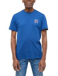 Męski T-Shirt Mustang Style Austin Navy Peony 1016267 5445. Niebieskie t-shirty męskie Mustang, m, bez wzorów, bez kołnierzyka, bez ramiączek. Za 69.99 zł.