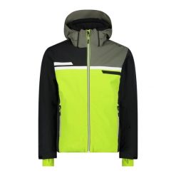 Kurtka męska narciarska męska CMP 33W0747. Zielone kurtki sportowe męskie CMP, na zimę, m, bez wzorów, z kapturem, narciarskie. Za 1,344.95 zł.