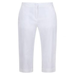 Spodnie Damskie Bayletta Capri. Białe spodnie sportowe damskie Regatta, na lato, bez wzorów, sportowe, trekkingowe. Za 152.99 zł.