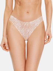 Chantelle Stringi Soft Stretch C11D90 Beżowy. Brązowe majtki damskie Chantelle, z syntetyku. Za 79.99 zł.