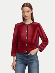 Tommy Hilfiger Kardigan WW0WW50088 Granatowy Regular Fit. Niebieskie kardigany damskie Tommy Hilfiger, xs, bez wzorów, z bawełny, bez kołnierzyka. Za 699.99 zł.
