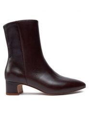 Balagan Botki BALAGAN-STAV CIEMNY BRĄZ Brązowy. Brązowe botki damskie BALAGAN, bez wzorów, ze skóry, bez obcasa, na słupku, bez zapięcia. Za 639.99 zł.