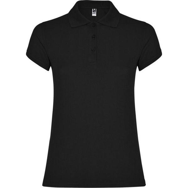 Damska Koszulka Polo W Gwiazdki. Czarne koszulki sportowe damskie ROLY, m, bez wzorów, bez ramiączek. Za 56.99 zł.