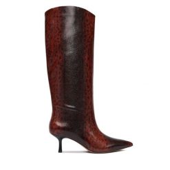 Kozaki Aldo. Brązowe kozaki damskie Aldo, bez wzorów, bez obcasa, na szpilce, bez zapięcia. Za 599.99 zł.