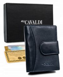 Portfel damski 4U Cavaldi RD-09-GCL granatowy. Niebieskie portfele damskie 4U Cavaldi, ze skóry. Za 69.99 zł.