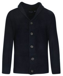 Dziergany Kardigan, Ciemny Granatowy Sweter Zapinany na Guziki, Elegancki -BRAVE SOUL. Niebieskie swetry męskie Brave Soul, l, bez wzorów, dziergany, casualowe, bez kołnierzyka, bez ramiączek. Za 139.00 zł.