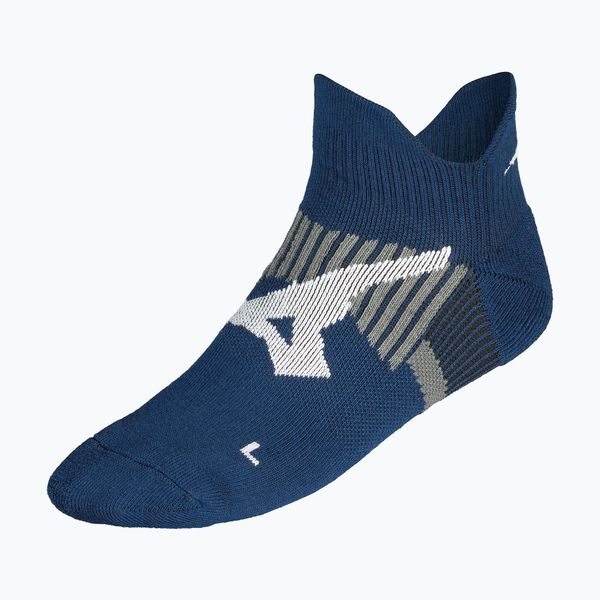 Skarpety Mizuno DryLite Race Mid. Niebieskie skarpetki damskie Mizuno, z aplikacjami, z elastanu. Za 29.99 zł.