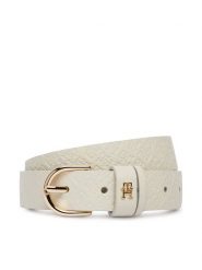 Tommy Hilfiger Pasek Damski Ess Effortless 2.5 Go Mono AW0AW18856 Biały. Białe paski damskie Tommy Hilfiger, bez wzorów, ze skóry. Za 229.99 zł.