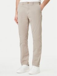 Calvin Klein Jeans Spodnie materiałowe LV04RF618G Beżowy Slim Fit. Brązowe spodnie materiałowe męskie Calvin Klein Jeans, bez wzorów, z bawełny. Za 369.99 zł.