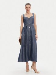 Liu Jo Sukienka letnia WA5312 T4818 Niebieski Regular Fit. Niebieskie sukienki damskie Liu Jo, na lato, bez wzorów, z syntetyku, bez kołnierzyka, bez ramiączek. Za 669.99 zł.