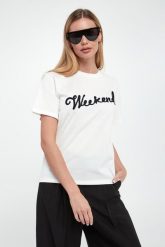 T-shirt damski Olga WEEKEND MAX MARA. T-shirty damskie Weekend Max Mara, l, bez wzorów, bez kołnierzyka, bez ramiączek. W wyprzedaży za 423.20 zł.